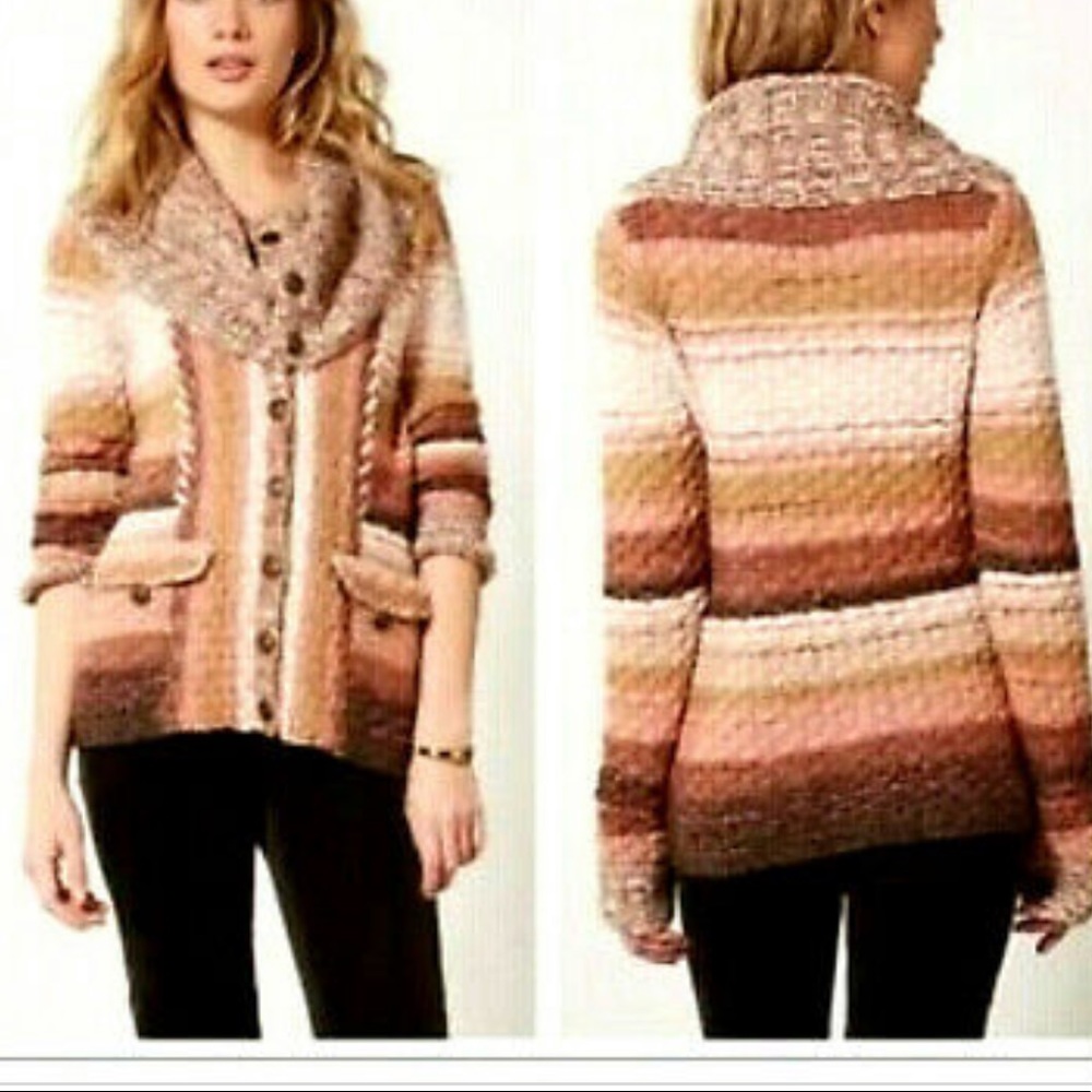 Anthro. Sleeping on Snow cowl neck cardigan.